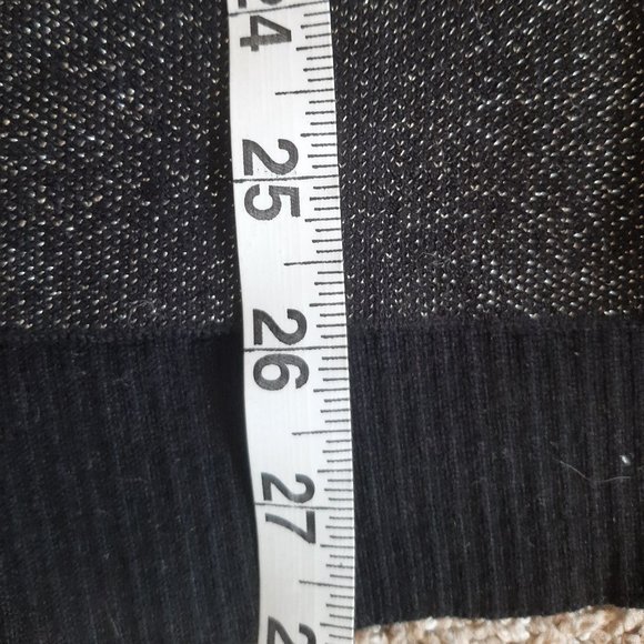 Anne Klein NWT Shimmer Black & Gold Metallic Hi/Low Sweater XL - Picture 12 of 13